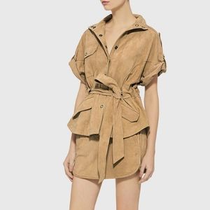 Marissa Webb Iona Suede Jacket in Camel size M